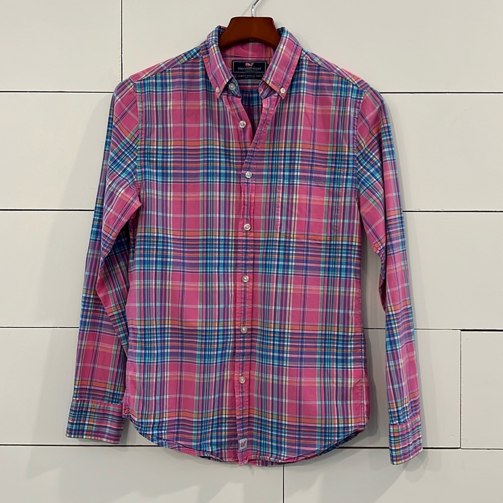 Vineyard Vines Slim Fit Murray Button Front Down Cotton Shirt